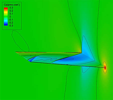 Flutter simulation of AGARD445.6