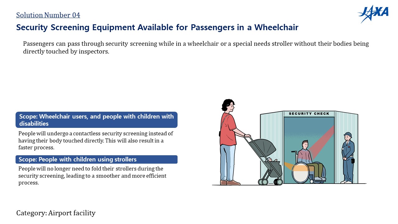 No.04: Security Screening Equipment Available for Passengers in a Wheelchair