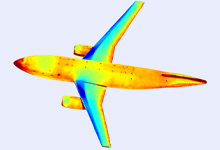 航空機の圧力分布　感圧塗料で高解像度解析