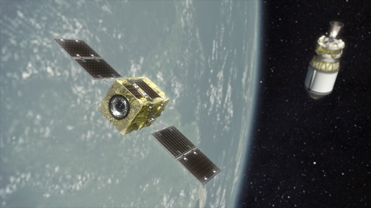 2022年度打上げ予定のデブリ除去キー技術実証衛星（提供：アストロスケール）